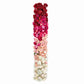 80"x18" Pre-Arranged Silk Flower Runner – White, Pink & Red Gradient Roses, Hydrangeas, Peonies & Ch