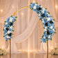 Pre-Arranged Silk Flower Table Runner 40"x16" Light Blue – Artificial Roses, Peonies, Hydrangeas & C