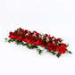 Pre-Arranged Silk Flower Table Runner 40"x16" Red – Artificial Roses, Peonies, Hydrangeas & Chrysant