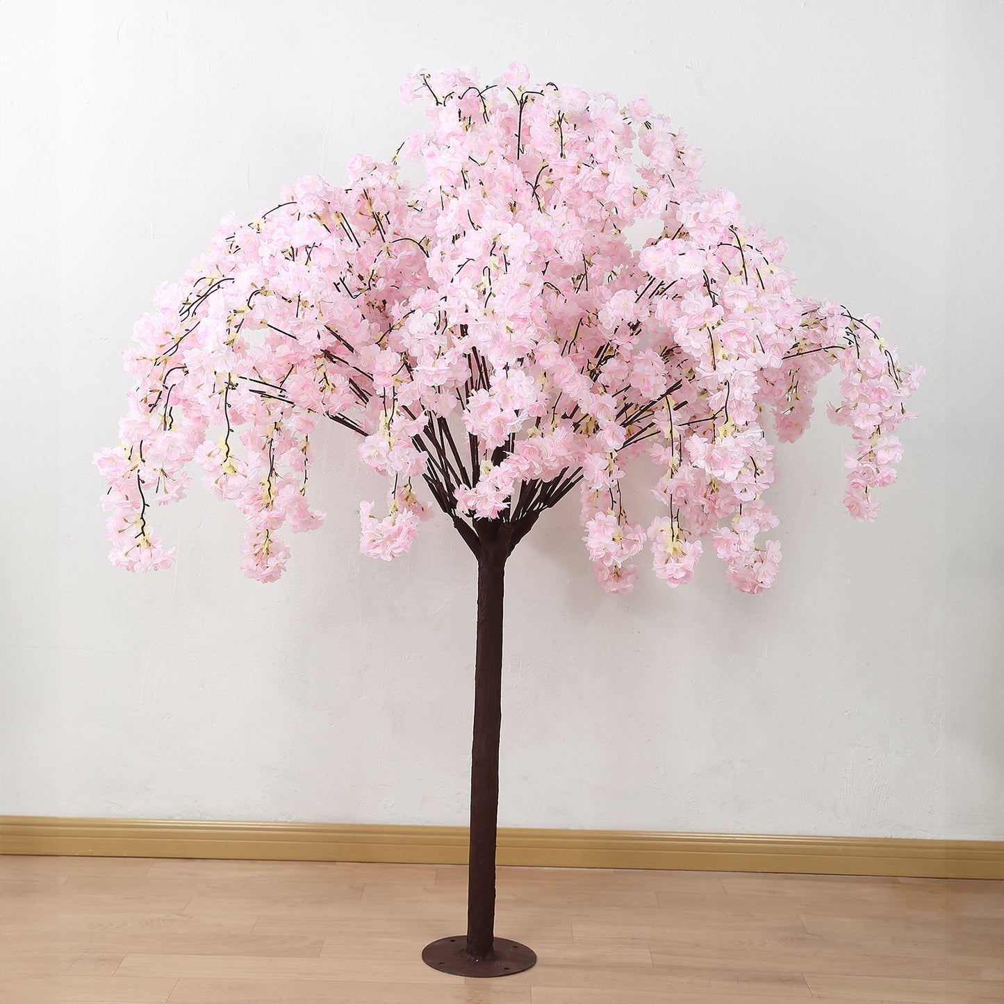 5ft Artificial Cherry Blossom Tree Blush – Silk Sakura Wishing Tree with Sturdy Metal Base & Realistic Fiberglass Trunk