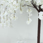 5ft Artificial Cherry Blossom Tree White – Silk Sakura Wishing Tree with Sturdy Metal Base & Realistic Fiberglass Trunk