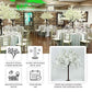 White Artificial Cherry Blossom Wishing Tree, 5ft Silk Sakura Flowers Fake Tree Wedding Decor With Detachable Metal Base