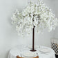 5ft Artificial Cherry Blossom Tree White – Silk Sakura Wishing Tree with Sturdy Metal Base & Realistic Fiberglass Trunk