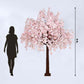 8ft Artificial Cherry Blossom Tree Blush – Silk Sakura Wishing Tree with Sturdy Metal Base & Realistic Fiberglass Trunk