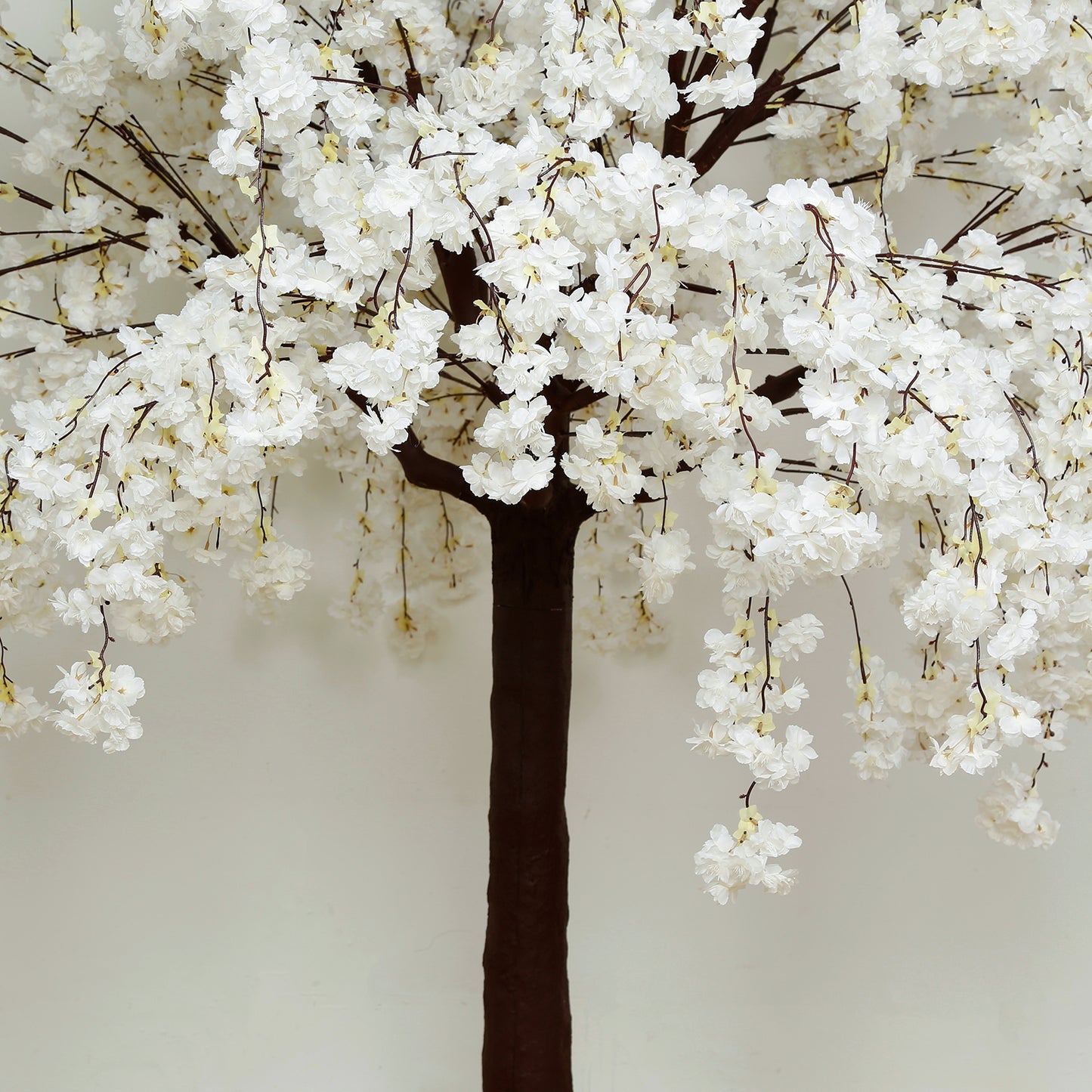 8ft Artificial Cherry Blossom Tree White – Silk Sakura Wishing Tree with Sturdy Metal Base & Realistic Fiberglass Trunk