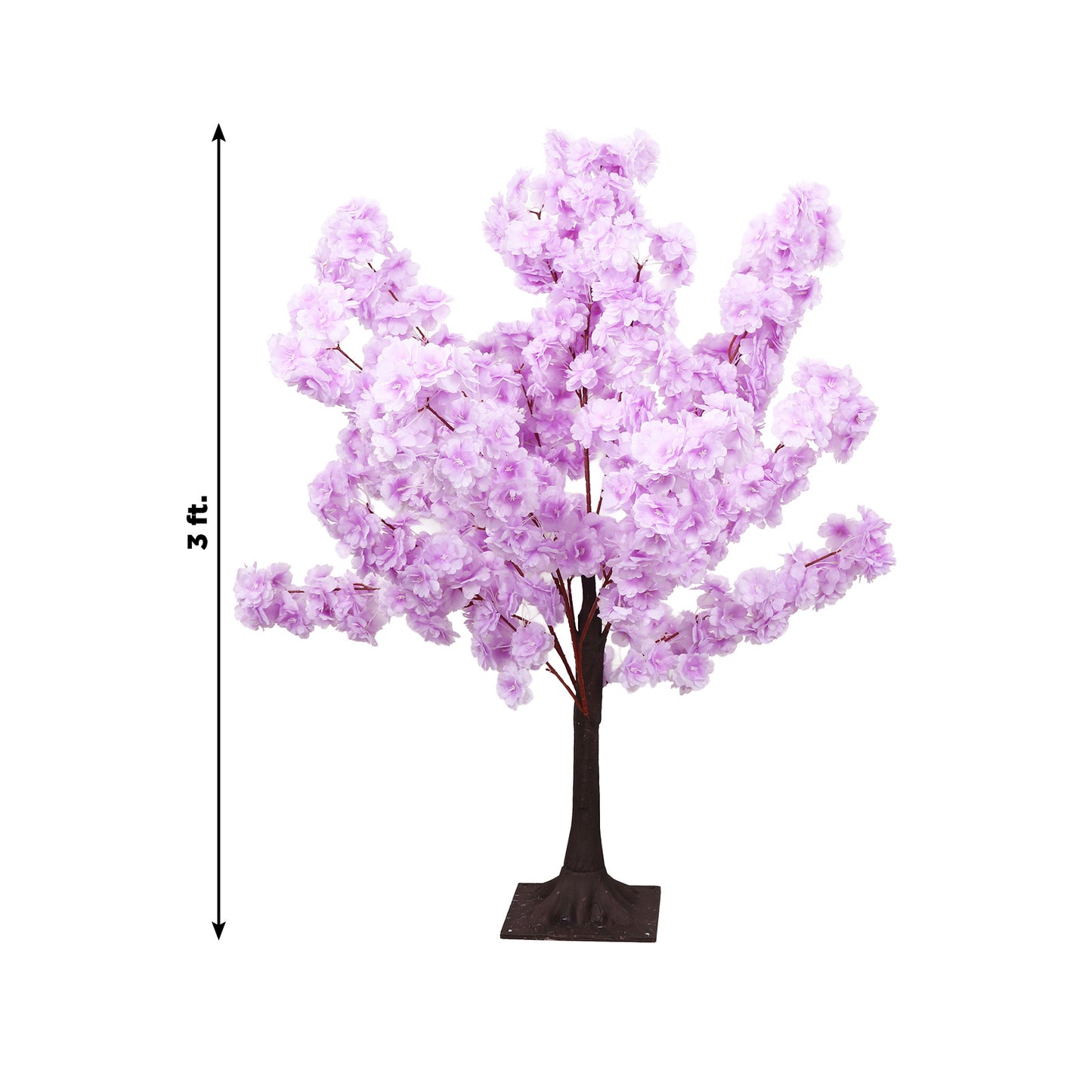 Silk Cherry Blossom Tree Centerpiece 3ft Lavender Lilac – Lifelike Artificial Sakura Wishing Tree wi