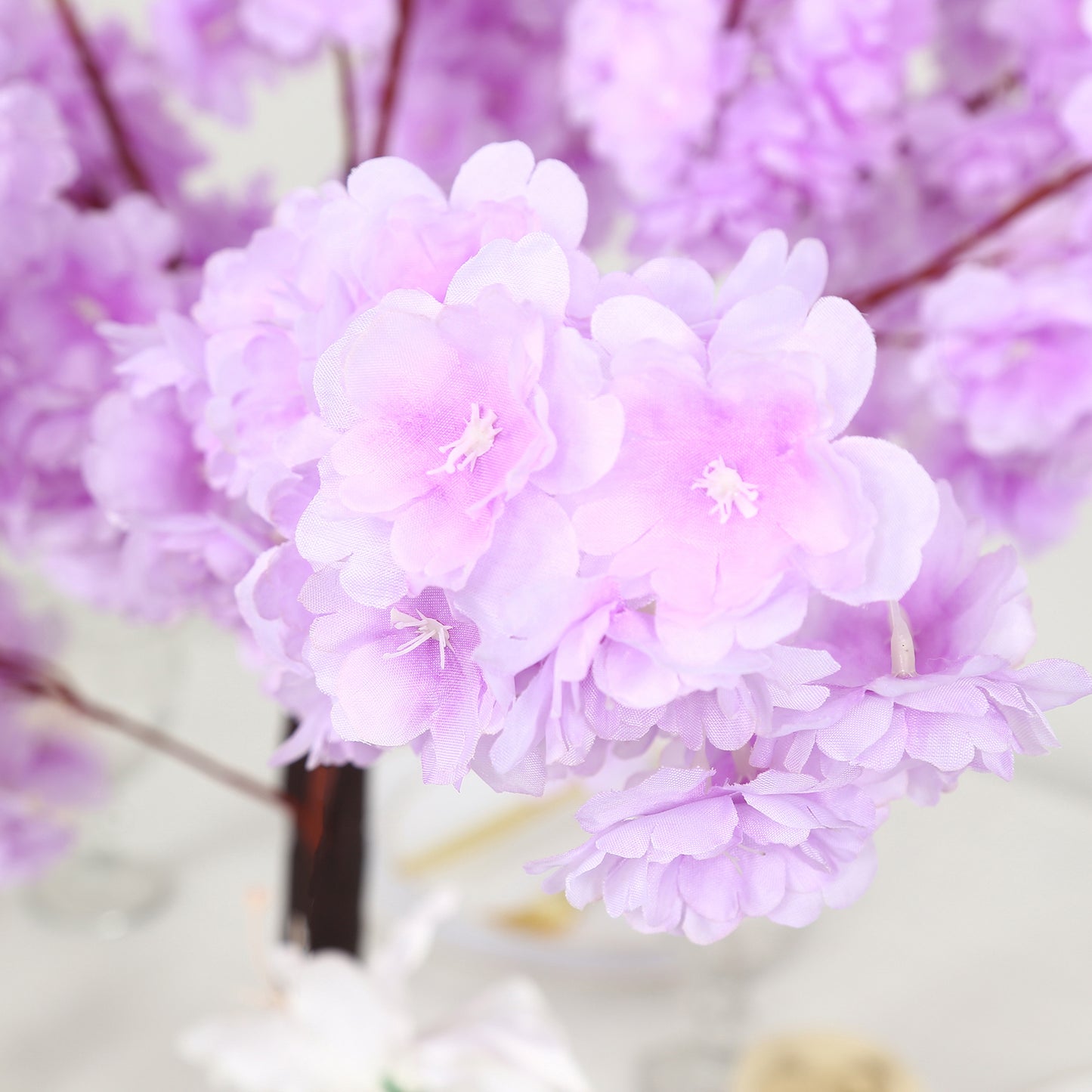 Silk Cherry Blossom Tree Centerpiece 3ft Lavender Lilac – Lifelike Artificial Sakura Wishing Tree wi