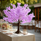 Silk Cherry Blossom Tree Centerpiece 3ft Lavender Lilac – Lifelike Artificial Sakura Wishing Tree wi