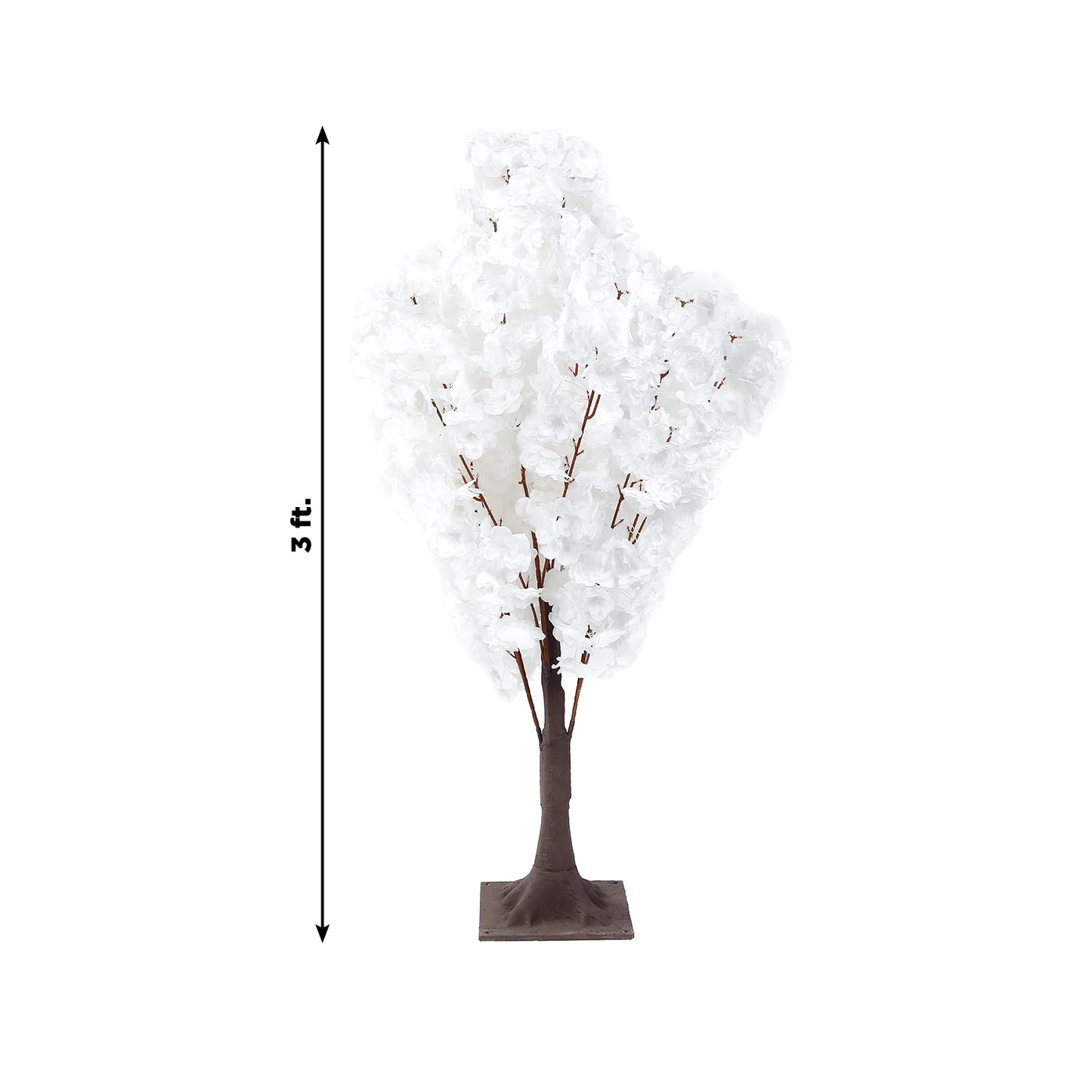 White artificial cherry blossom tree centerpiece, 3ft tall.