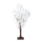 Silk Cherry Blossom Tree Centerpiece 3ft White – Lifelike Artificial Sakura Wishing Tree with Metal Base