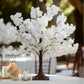 Silk Cherry Blossom Tree Centerpiece 3ft White – Lifelike Artificial Sakura Wishing Tree with Metal Base