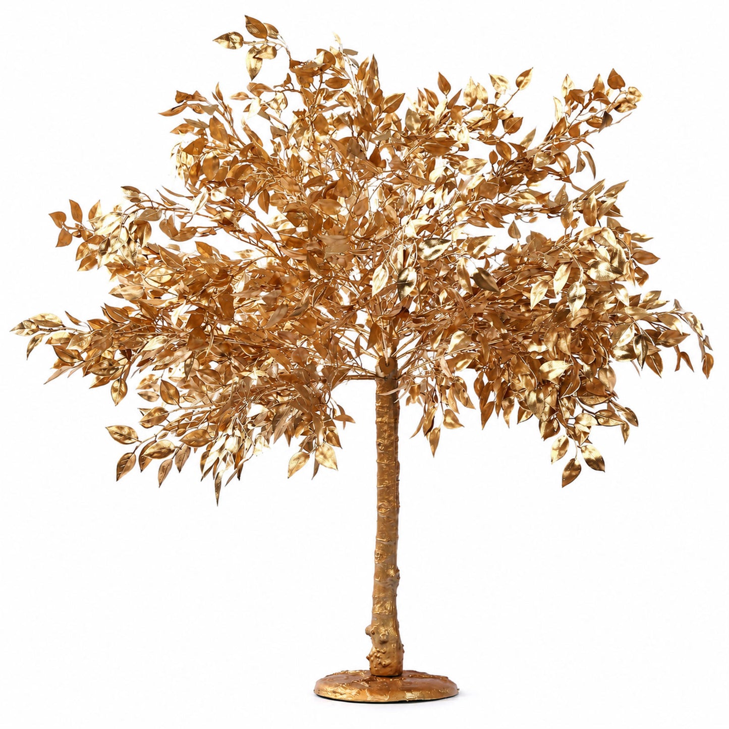 3ft Golden Faux Leaf Trees with Natural-Look Trunks – Floor Décor for Venues & Events