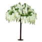 5ft Freestanding White Wisteria Artificial Tree – Cascading Silk Flower Display for Weddings & Events