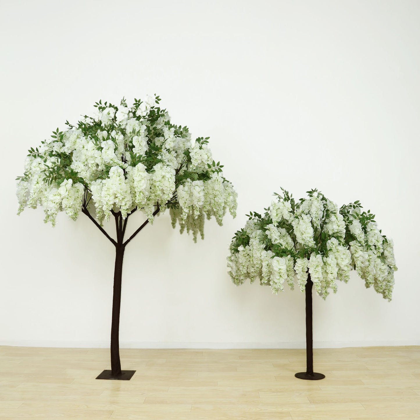 7ft Freestanding White Wisteria Artificial Tree – Cascading Silk Flower Display for Weddings & Events