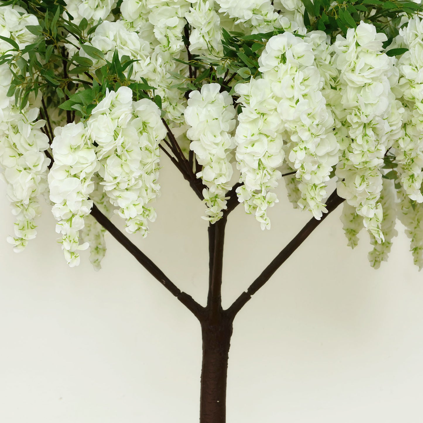 7ft Freestanding White Wisteria Artificial Tree – Cascading Silk Flower Display for Weddings & Events