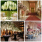 7ft Freestanding White Wisteria Artificial Tree – Cascading Silk Flower Display