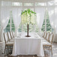 Cream artificial wisteria tree centerpiece for weddings and events.