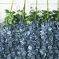 42" Silk Hanging Wisteria Flower Garland Vines in Dusty Blue, Elaborated 5 Full Strands in 1 Bush