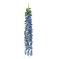 42" Silk Hanging Wisteria Flower Garland Vines in Dusty Blue, Elaborated 5 Full Strands in 1 Bush