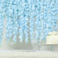 42" Silk Hanging Wisteria Flower Garland Vines in Light Blue, Elaborated 5 Full Strands in 1 Bush