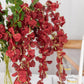 5 Pack Artificial 44 Inch Burgundy Silk Hanging Wisteria Flower Garland Vines