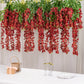 5 Pack Artificial 44 Inch Burgundy Silk Hanging Wisteria Flower Garland Vines