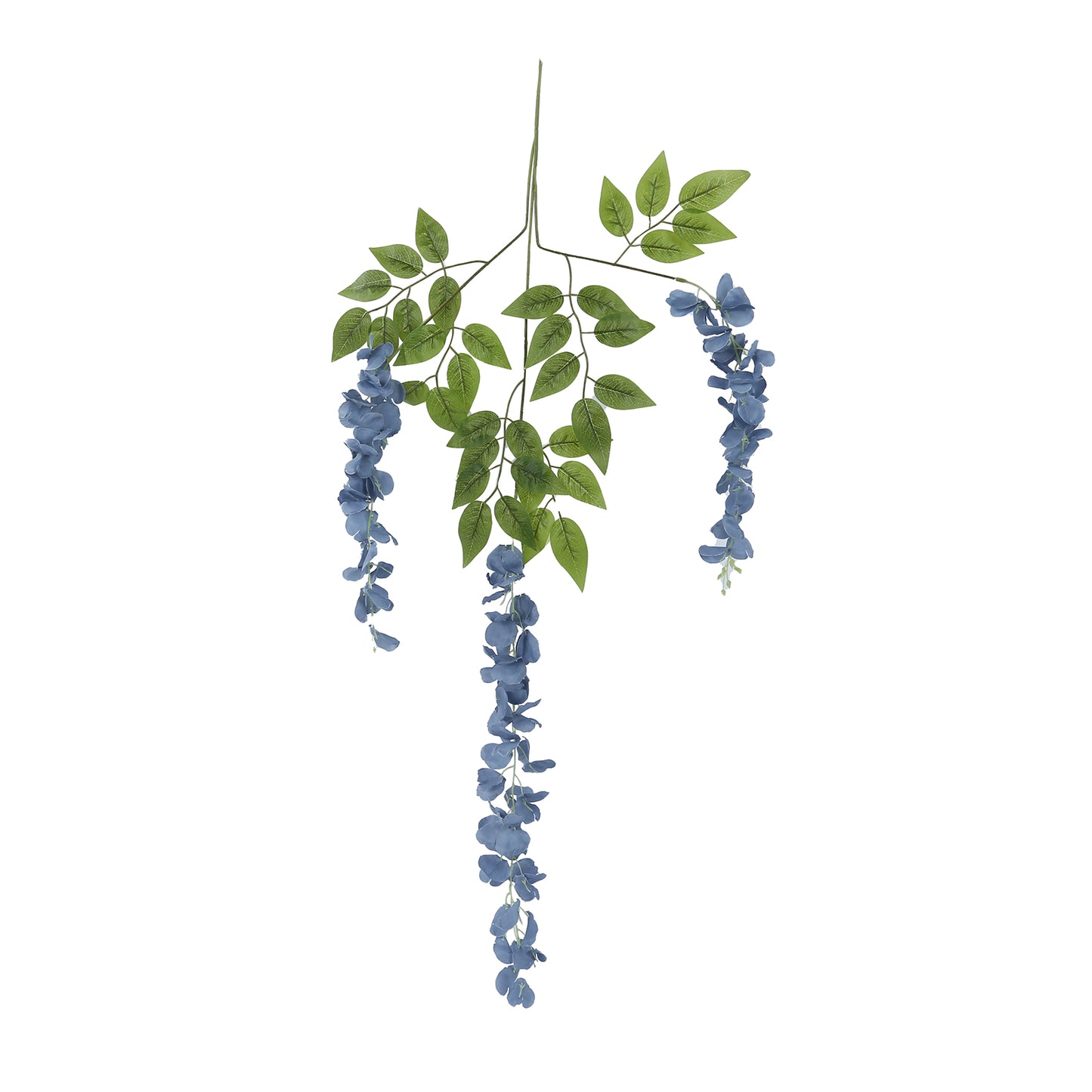 5 Pack 44" Silk Hanging Wisteria Flower Garland Vines in Dusty Blue, 3 Strands in 1 Bush