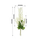Artificial 44 Inch Cream Silk Hanging Wisteria Flower Garland Vines 5 Pack