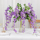 5 Pack Lavender Silk Artificial Hanging Wisteria Flower Garland Vines 44 Inch
