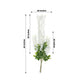 5 Pack 44" Silk Hanging Wisteria Flower Garland Vines in White, 3 Strands in 1 Bush
