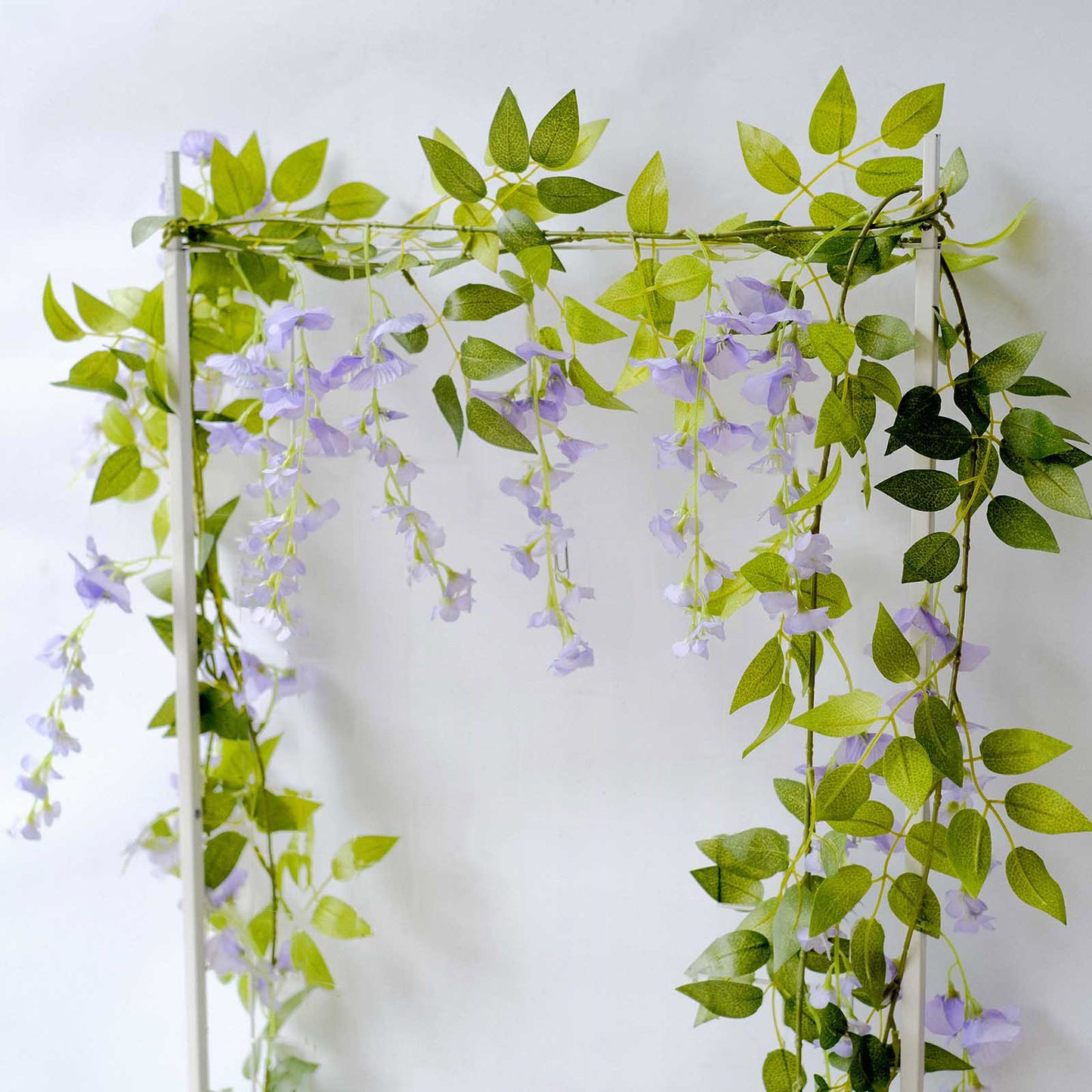 2 Pack 6ft Lavender Lilac Artificial Wisteria Flower Garland Hanging Vines, Silk Floral Garland Wedding Arch Decor