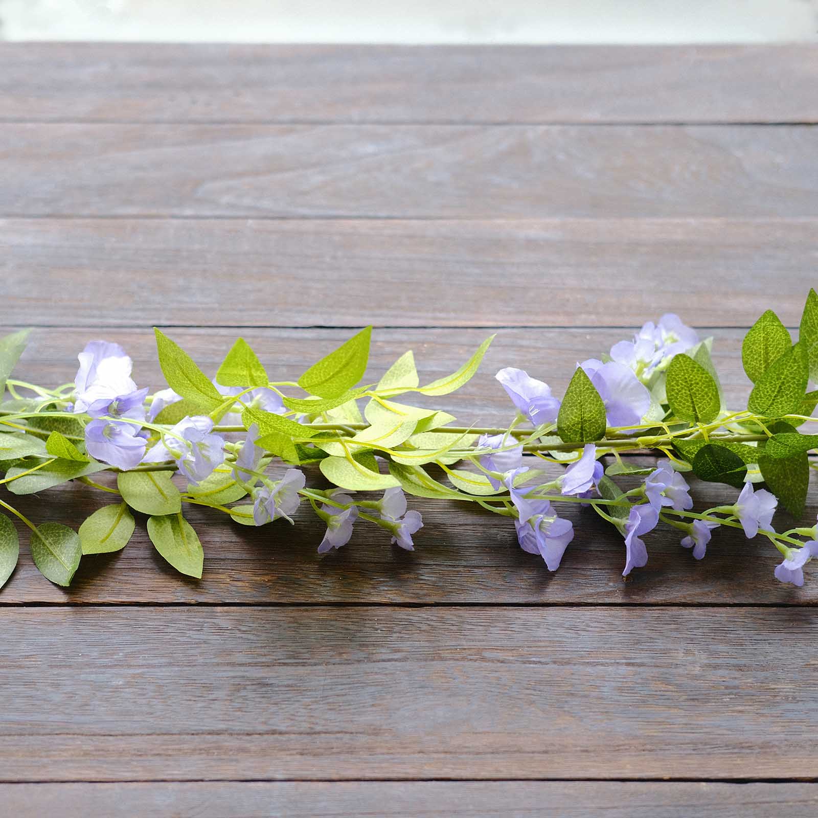 lavender flower garland 2-Pack 6Ft Lavender Wisteria Garland – Silk Hanging Vines for Wedding Decor