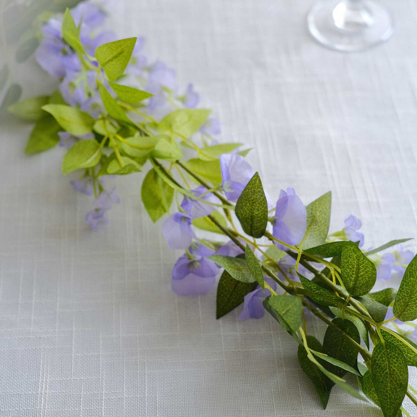 2 Pack 6ft Lavender Lilac Artificial Wisteria Flower Garland Hanging Vines, Silk Floral Garland Wedding Arch Decor