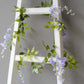 2 Pack 6ft Lavender Lilac Artificial Wisteria Flower Garland Hanging Vines, Silk Floral Garland Wedding Arch Decor