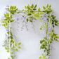 2 Pack 6ft Lavender Lilac Artificial Wisteria Flower Garland Hanging Vines, Silk Floral Garland Wedding Arch Decor