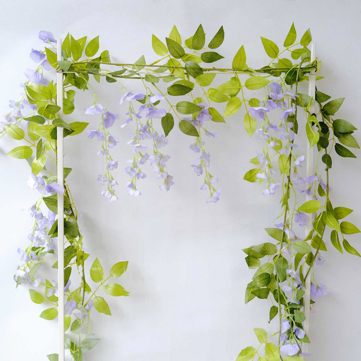 2 Pack 6ft Lavender Lilac Artificial Wisteria Flower Garland Hanging Vines, Silk Floral Garland Wedding Arch Decor