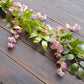 2 Pack 6ft Pink Artificial Wisteria Flower Garland Hanging Vines, Silk Floral Garland Wedding Arch Decor