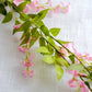 2 Pack 6ft Pink Artificial Wisteria Flower Garland Hanging Vines, Silk Floral Garland Wedding Arch Decor