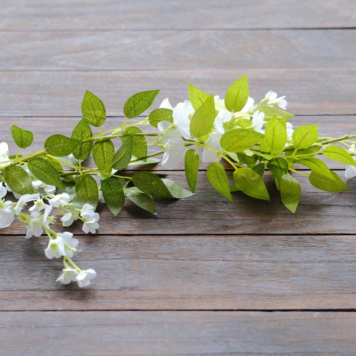 2 Pack 6ft White Artificial Wisteria Flower Garland Hanging Vines, Silk Floral Garland Wedding Arch Decor