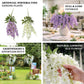 Purple silk wisteria vines hanging plants for elegant decor.