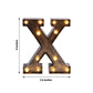 Antique Black Industrial Style LED Marquee Alphabet Letter Sign "X", 9" Vintage Style Light Up Letter