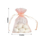 10 Pack | 3x4inch Blush/Rose Gold Organza Drawstring Wedding Party Favor Gift Bags