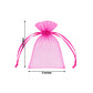 100 Pack Fuchsia Organza Drawstring Gift Bags 3" x 4" – Wedding Party Favor Bags