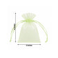 100 Pack Mint Organza Drawstring Gift Bags 3" x 4" – Wedding Party Favor Bags