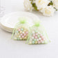 100 Pack Mint Organza Drawstring Gift Bags 3" x 4" – Wedding Party Favor Bags