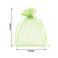 Mint organza gift bag with drawstring, 4" x 6", perfect for party favors.