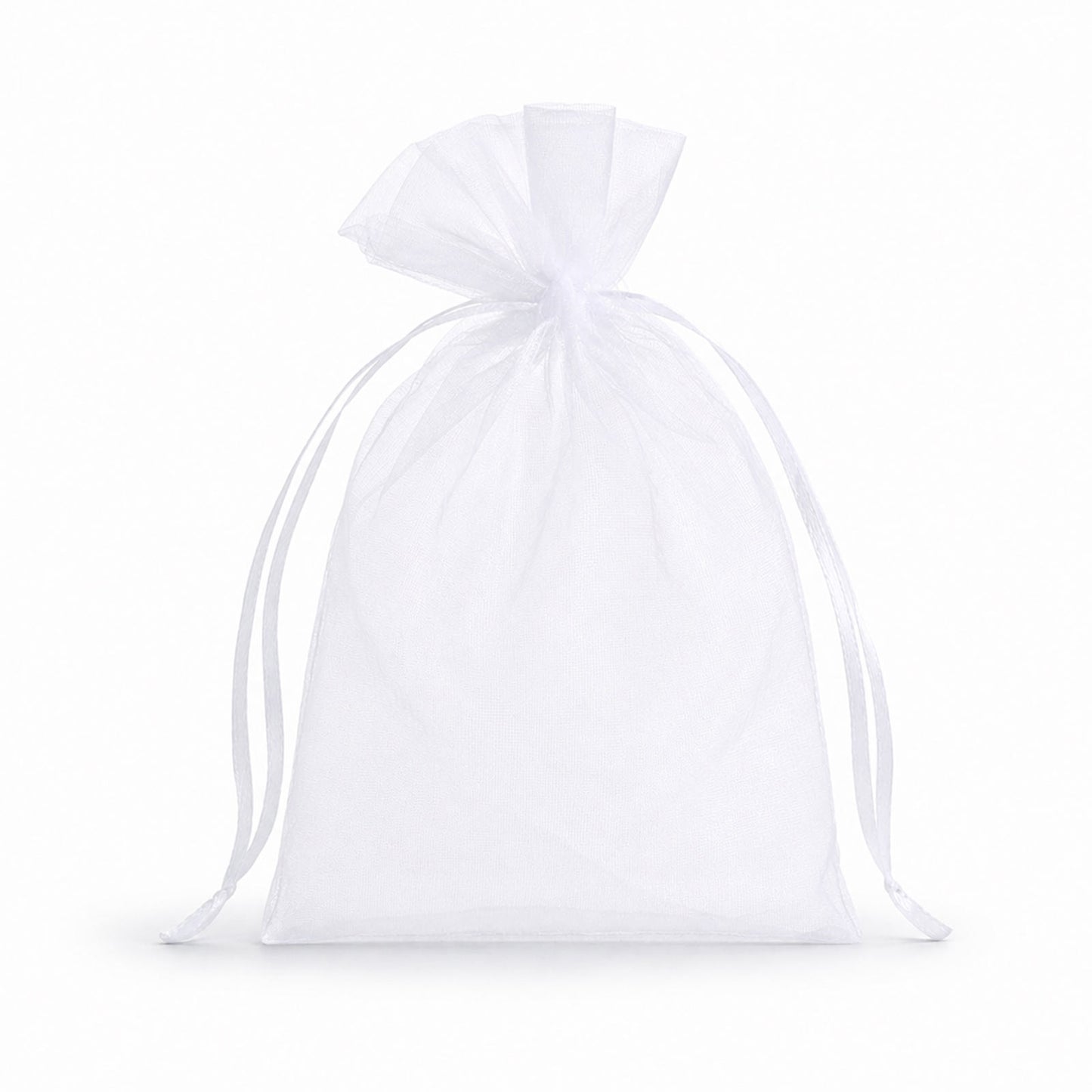 100 Pack White Organza Gift Bags with Drawstring, 4" x 6" – Wedding Party Favor Bags