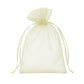 Yellow organza gift bags with drawstring, 4" x 6", pack of 100.