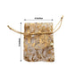 Metallic gold foil drawstring candy bag, 4"x5", perfect for wedding favors.