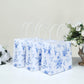12 Pack White Blue Paper Gift Bags With Handles in French Toile Pattern, Party Favor Goodie Bags - 6"x7"